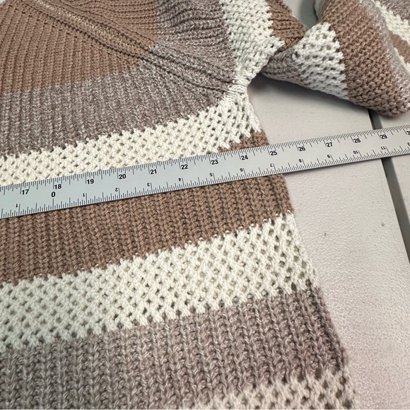 99 Jane Street Women’s Striped Brown and Cream Sweater Size 2X - Picture 5 of 7